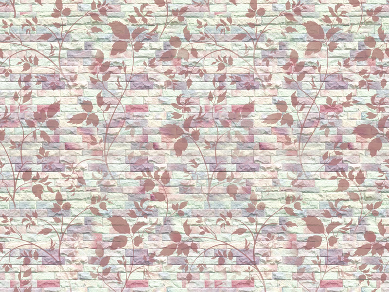 Wallpaper | Light purple red brick wall and branches