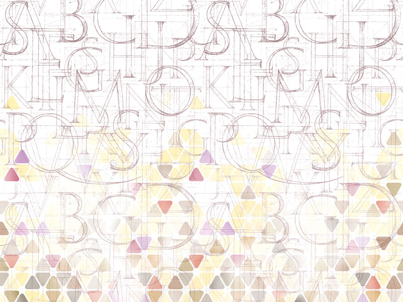 Wallpaper | Abstract yellow design with words