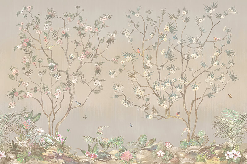 Wallpaper | Japanese tree vintage style