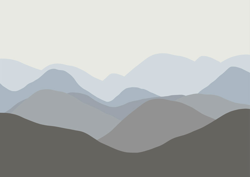 Wallpaper | Hills of blue and grey
