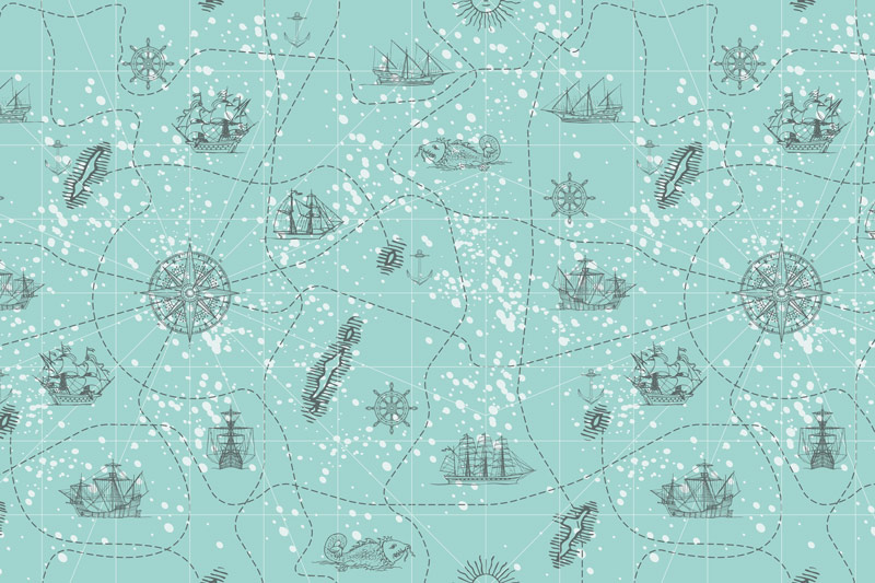 Wallpaper | Turquoise map