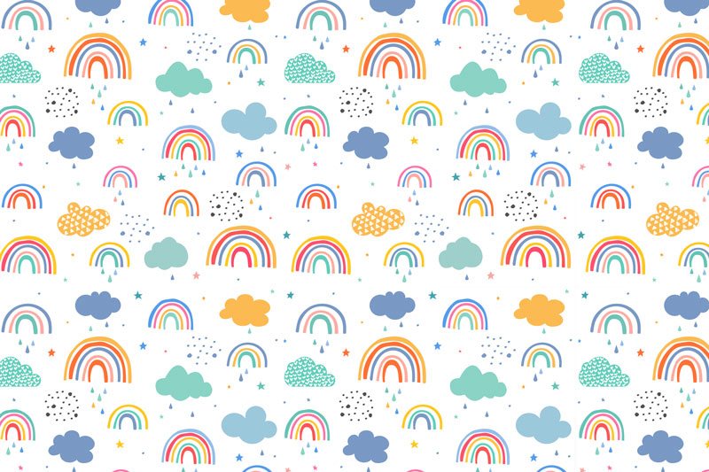 Wallpaper | Rainbows and clouds