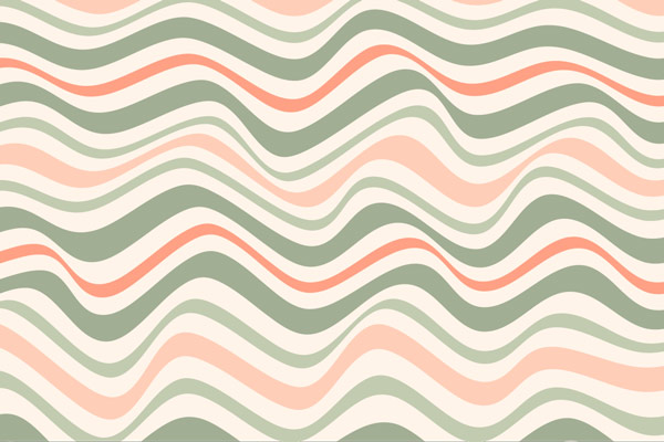 Wallpaper | Green and orange waves