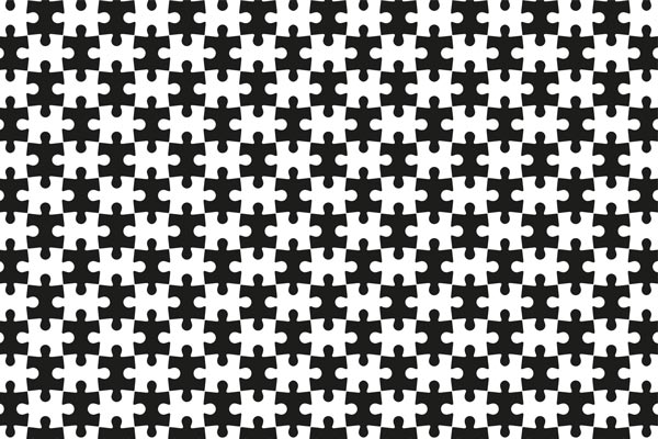 Wallpaper | Black and white puzzles