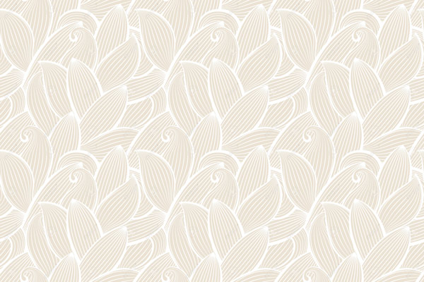 Wallpaper | Cream illustrated leaves