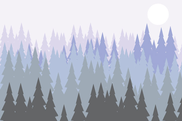 Wallpaper | Blue and grey forest