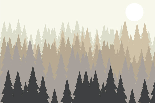 Wallpaper | Yellow and grey forest