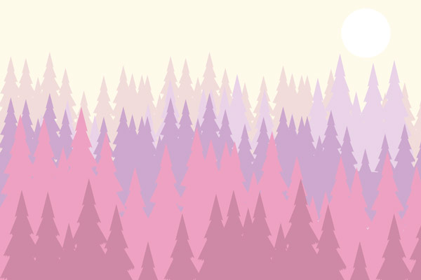 Wallpaper | Pink and yellow forest