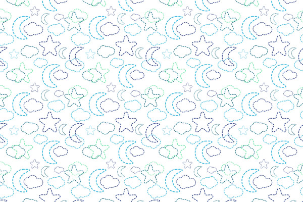 Wallpaper | Dashed stars and moons blue green