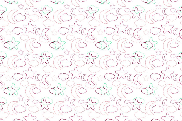 Wallpaper | Dashed stars and moons pink