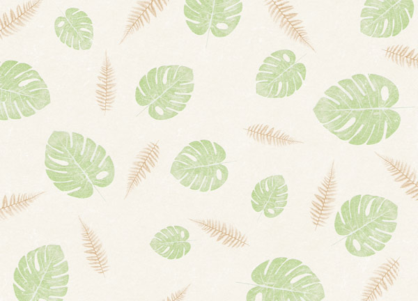 Wallpaper | Tropical pattern Green and white