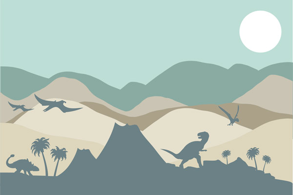 Wallpaper | Turquoise zoo of dianosaurs
