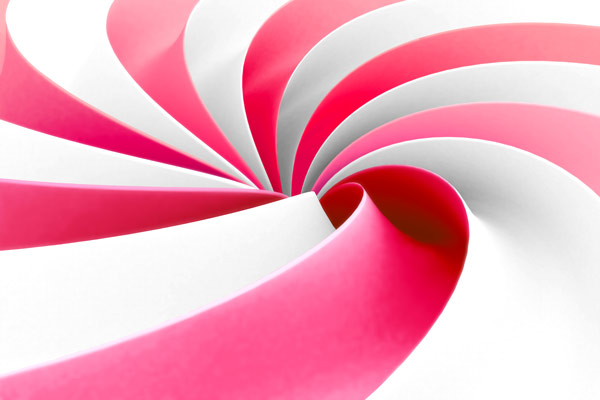 Wallpaper | White and pink 3D spiral