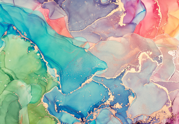 Wallpaper | Rainbow luxurious marble