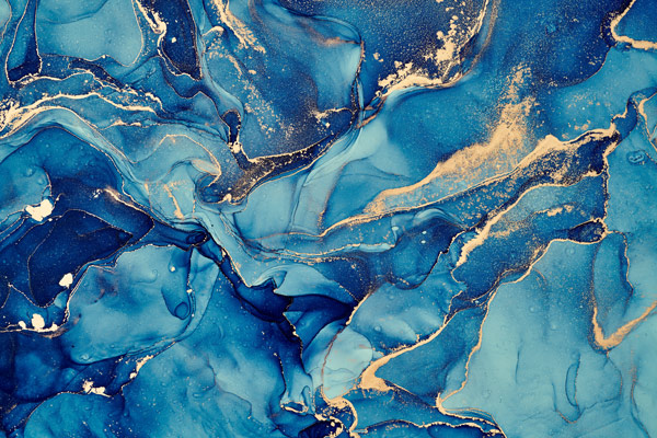 Wallpaper | Aquatic blue luxurious marble