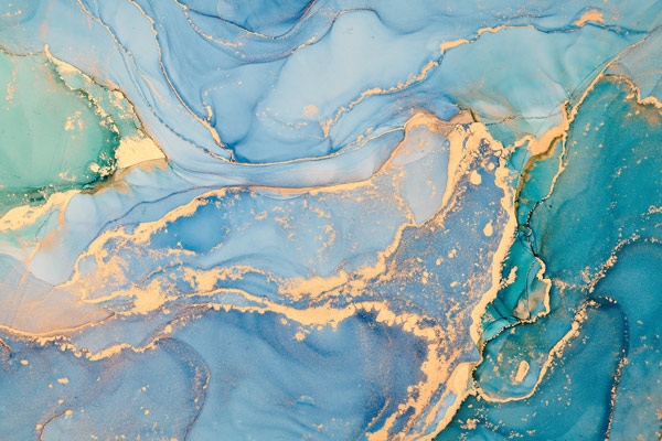 Wallpaper | Green and blue gold luxurious marble