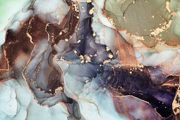 Wallpaper | Blue and brown luxurious marble