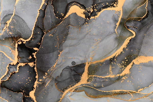 Wallpaper | Black grey and gold luxurious marble