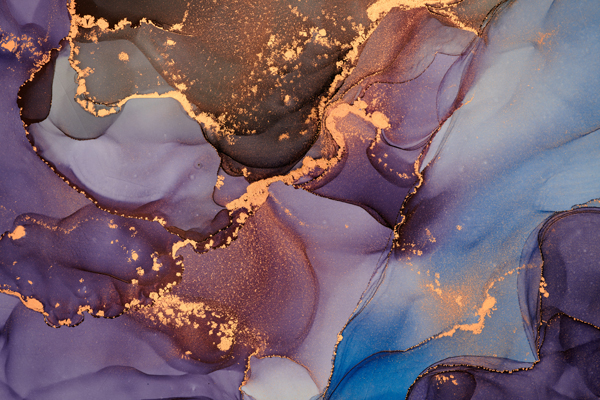 Wallpaper | Gold blue and purple luxurious marble