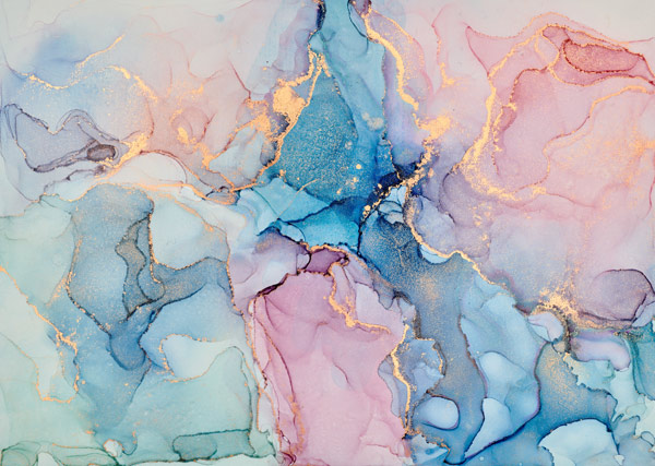Wallpaper | Pinkish blue luxurious marble