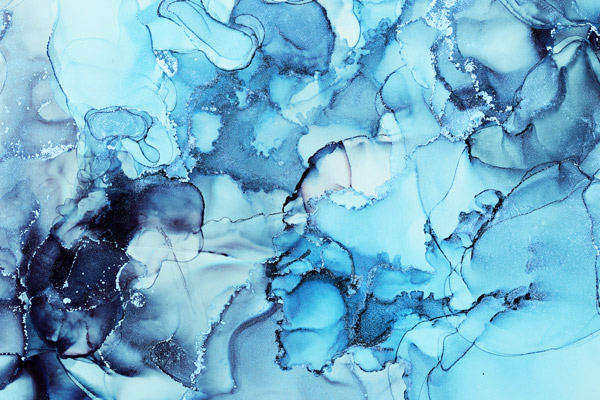 Wallpaper | Underwater blue luxurious marble