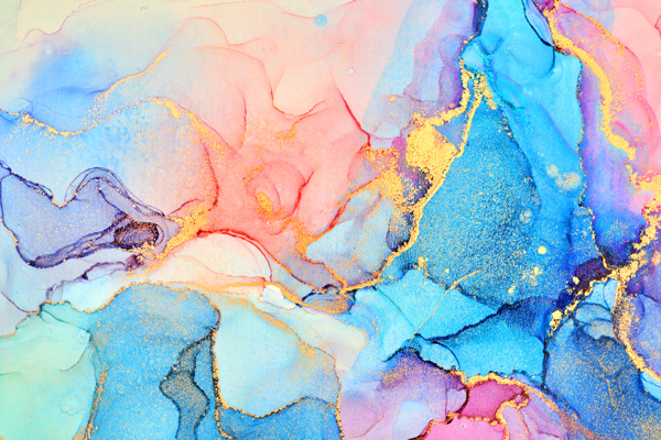 Wallpaper | Sweet blue and pink luxurious marble