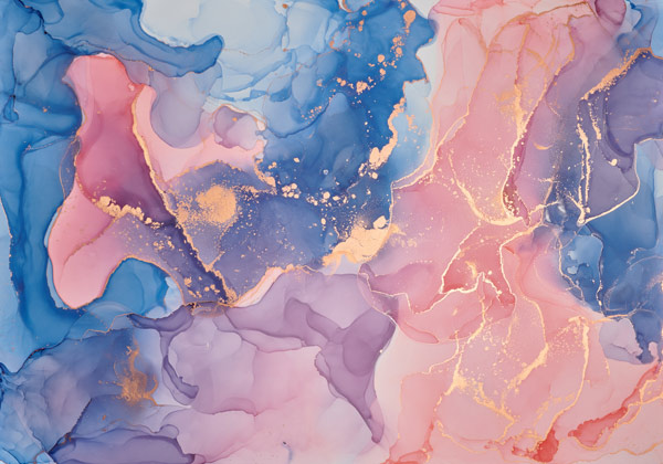 Wallpaper | Light pink and blue luxurious marble