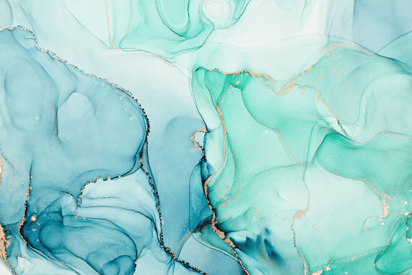 Wallpaper | Turquoise and emerald green luxurious marble