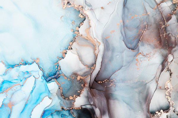 Wallpaper | Light blue and black luxurious marble