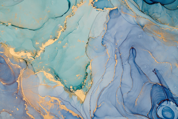 Wallpaper | Blue green and gold luxurious marble
