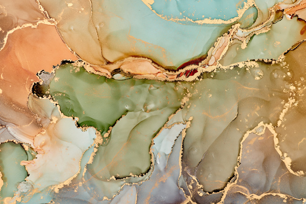 Wallpaper | Sewage green luxurious marble