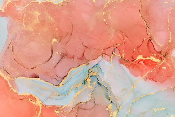 Wallpaper | Warm pink and light blue luxurious marble