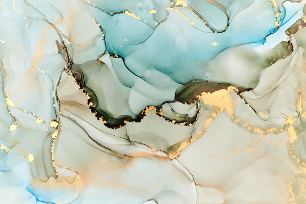 Wallpaper | Shades of green and gold luxurious marble