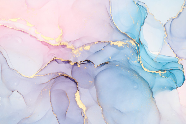 Wallpaper | Light pink yellow and blue luxurious marble
