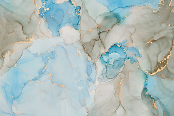 Wallpaper | Light grey and blue luxurious marble