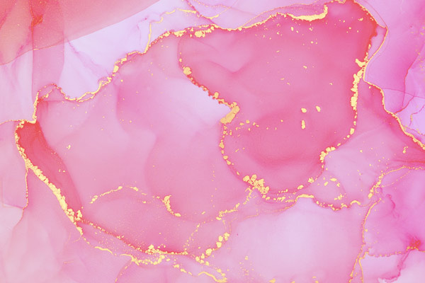 Wallpaper | Bright pink and sprinkled gold luxurious marble