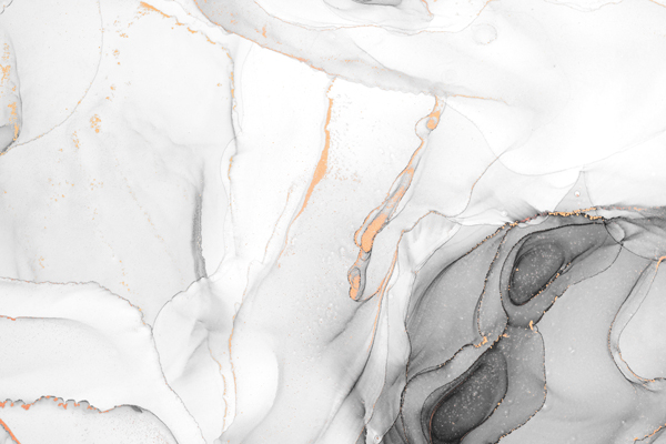 Wallpaper | White grey and orange luxurious marble