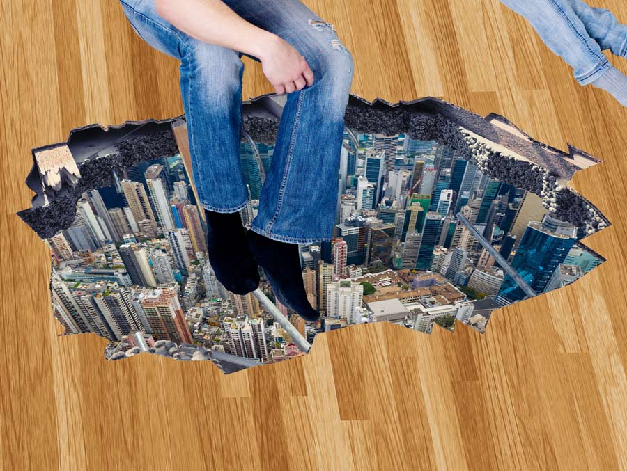 Floor sticker | City under the ground