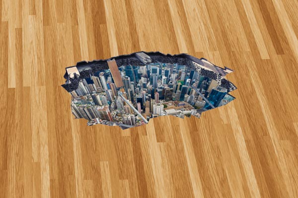 Floor sticker | City under the ground